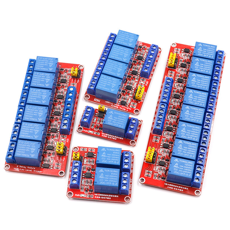 1/2/4/8チャンネル、5V/12V/24V対応、光絶縁リ - Relay 8 Channel Board のレビューと価格