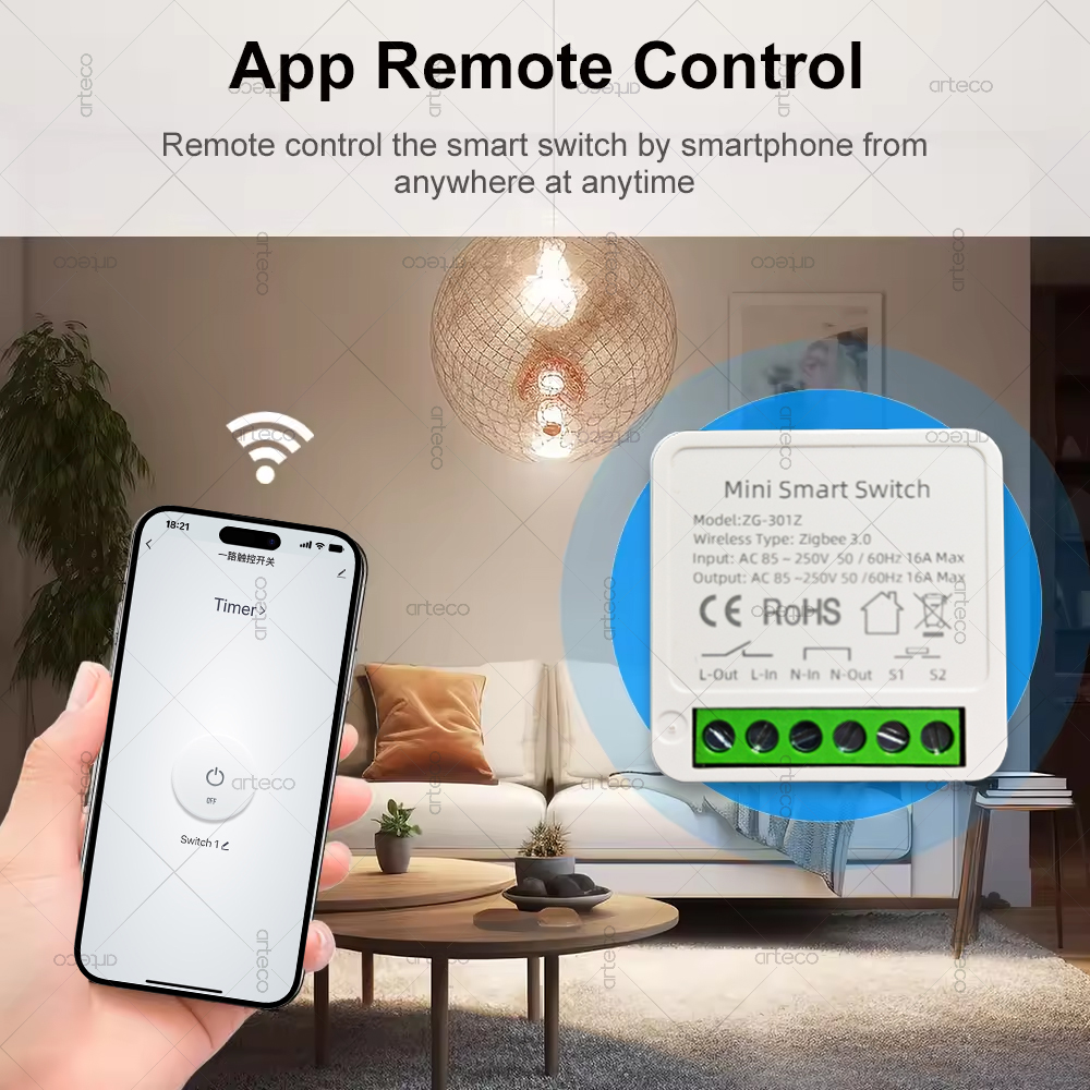 ミニ Zigbee 3.0 スマートスイッチミニモジュール  - Diy Home Automation Hub のレビューと価格