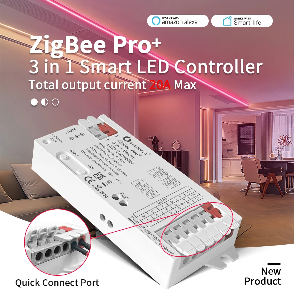 GLEDOPTO-LED LEDストリップライトコントローラ - Zigbee Coordinator Stick のレビューと価格