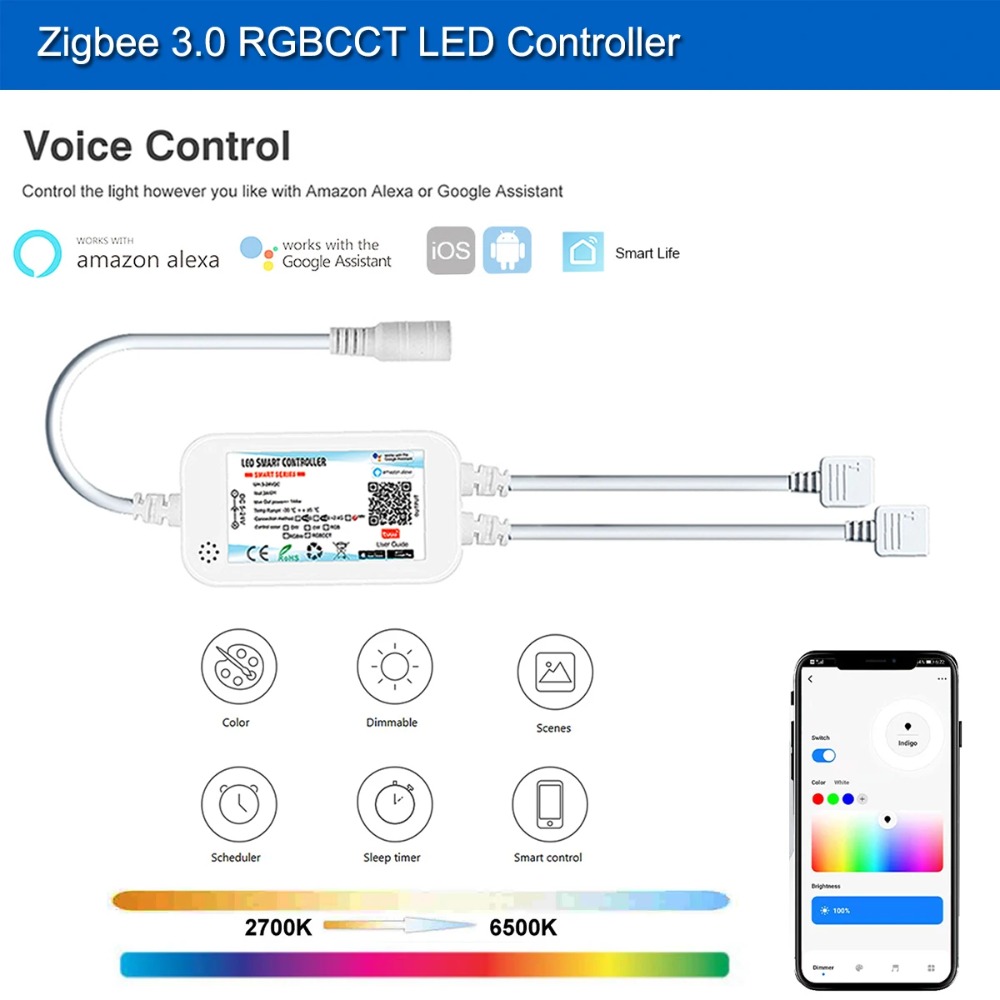 Tuya Zigbee DC24V FCOB RGB LED - Zigbee Coordinator Stick のレビューと価格